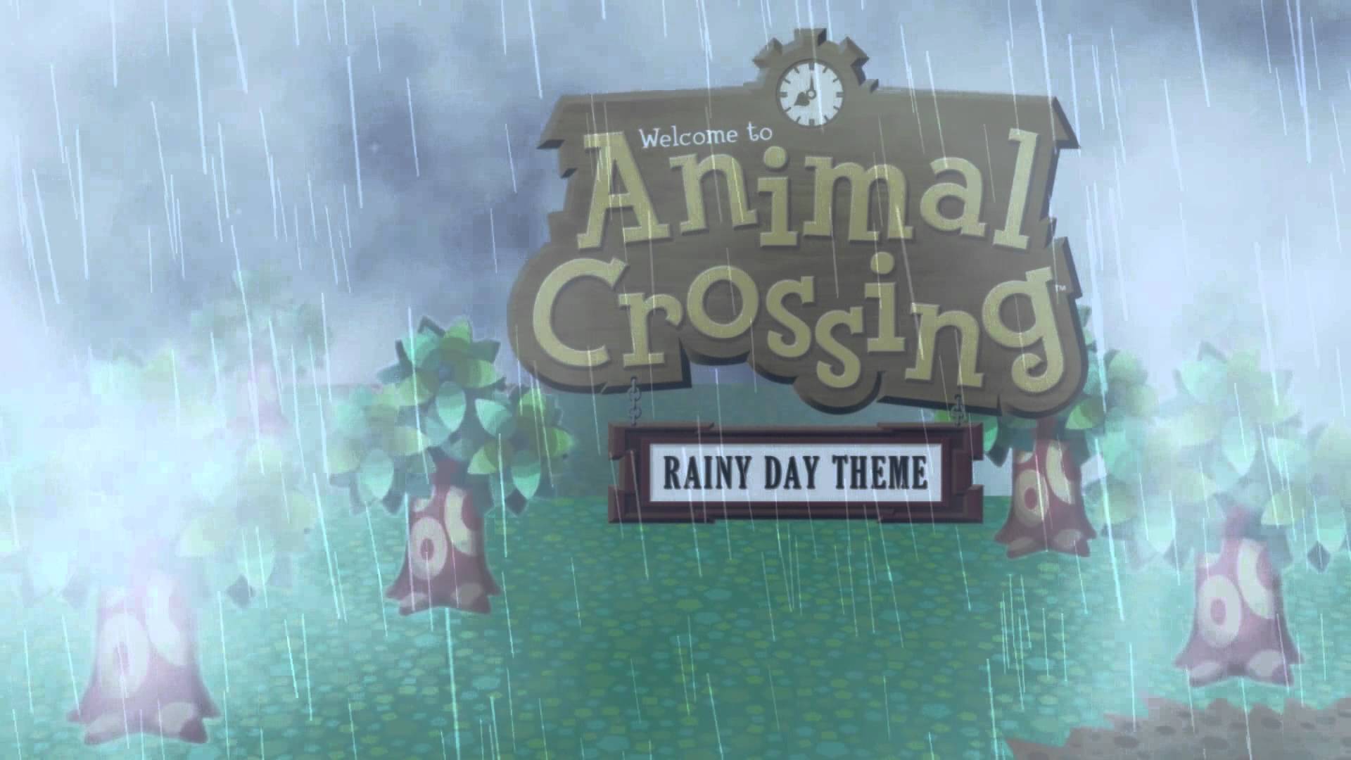 Animal Crossing Wallpaper - Animal Crossing Rainy Day - HD Wallpaper 