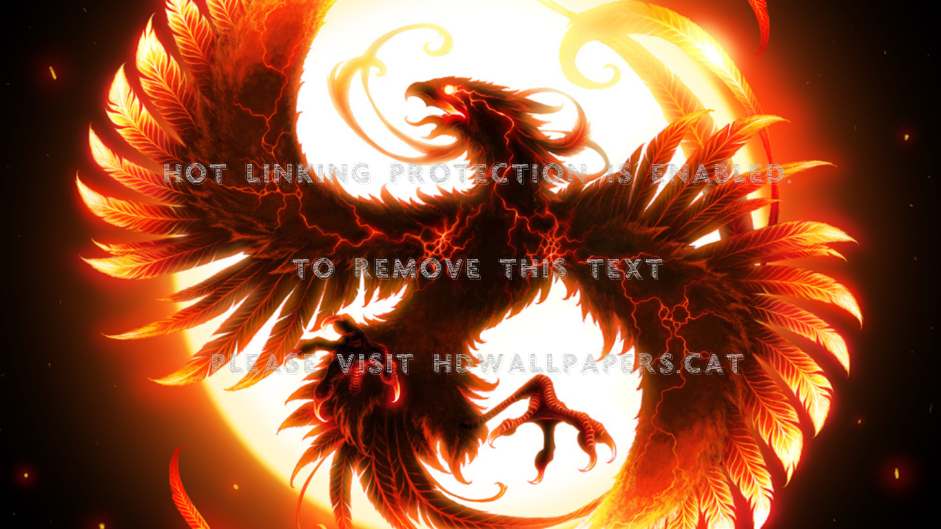 Lunar Phoenix Bird Anime Phonenix - Phoenix Bird - HD Wallpaper 