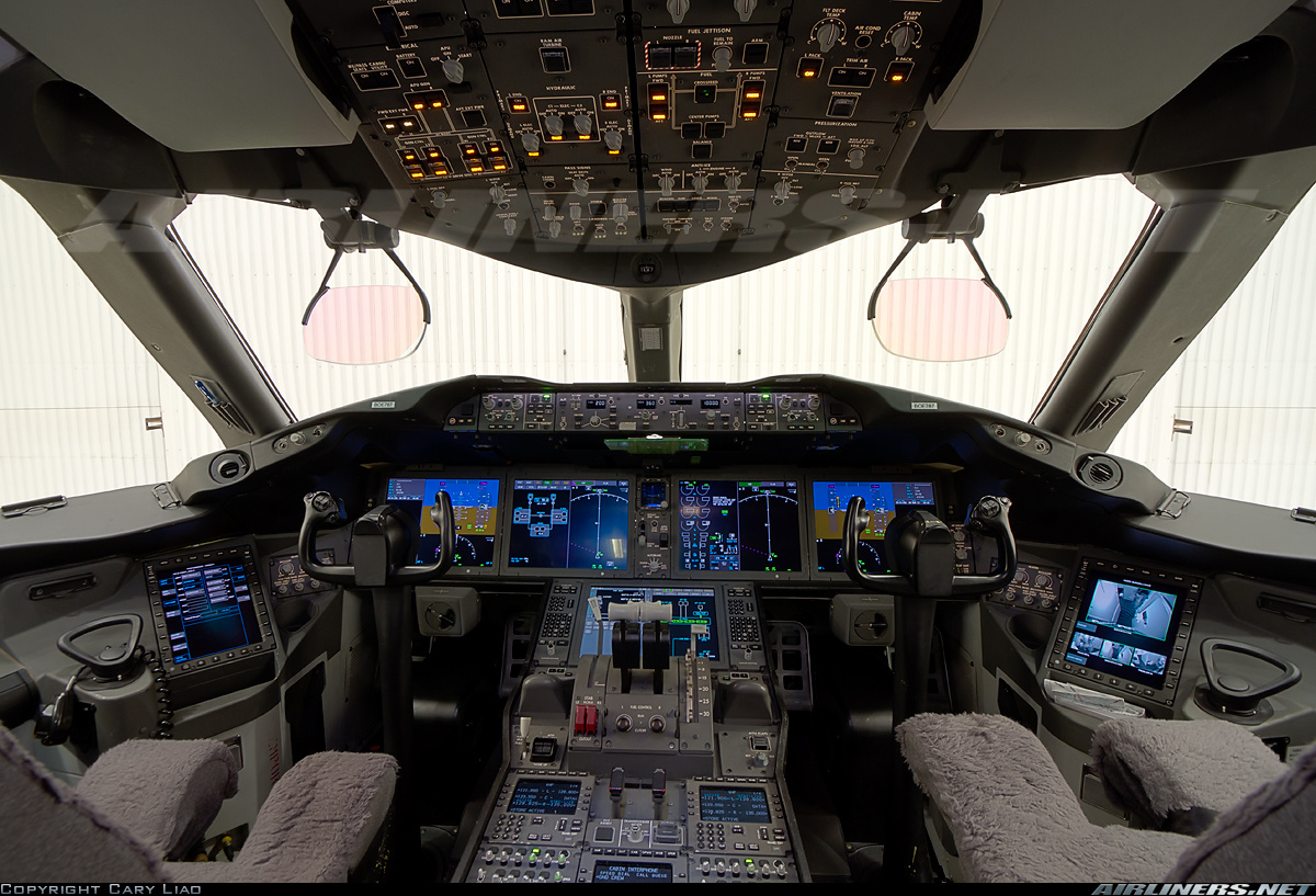 Boeing 787 Cockpit - HD Wallpaper 