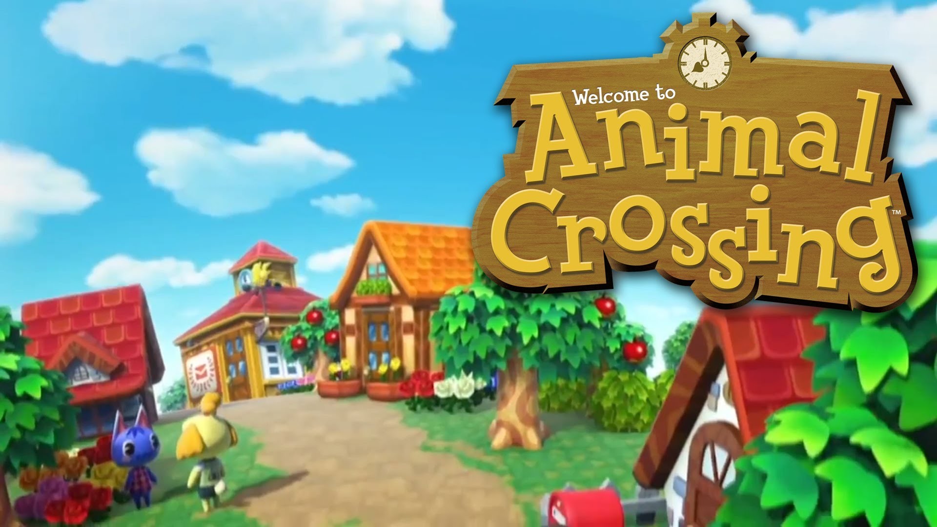 animal crossing logo wallpaprr