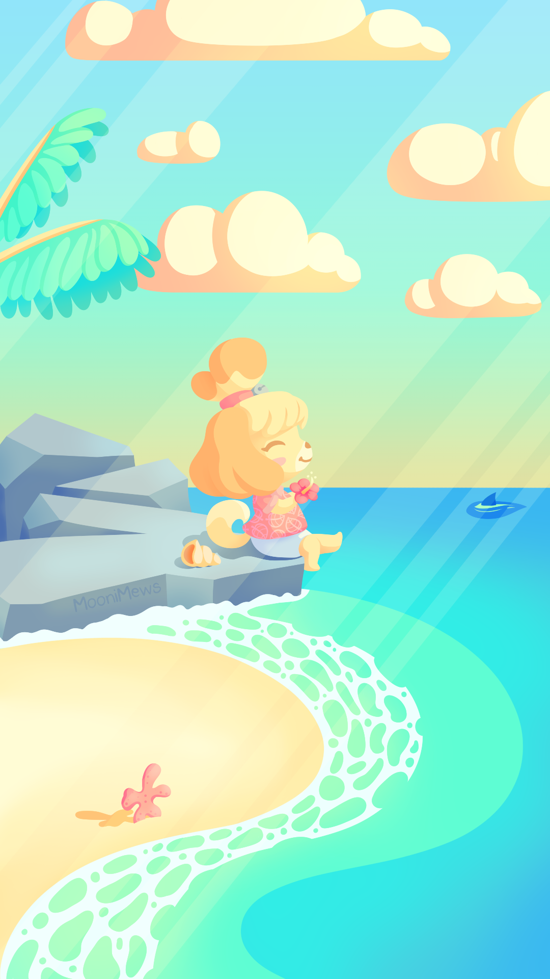 Made A Phone Wallpaper So Isabelle Could Have A Small - Illustration - HD Wallpaper 