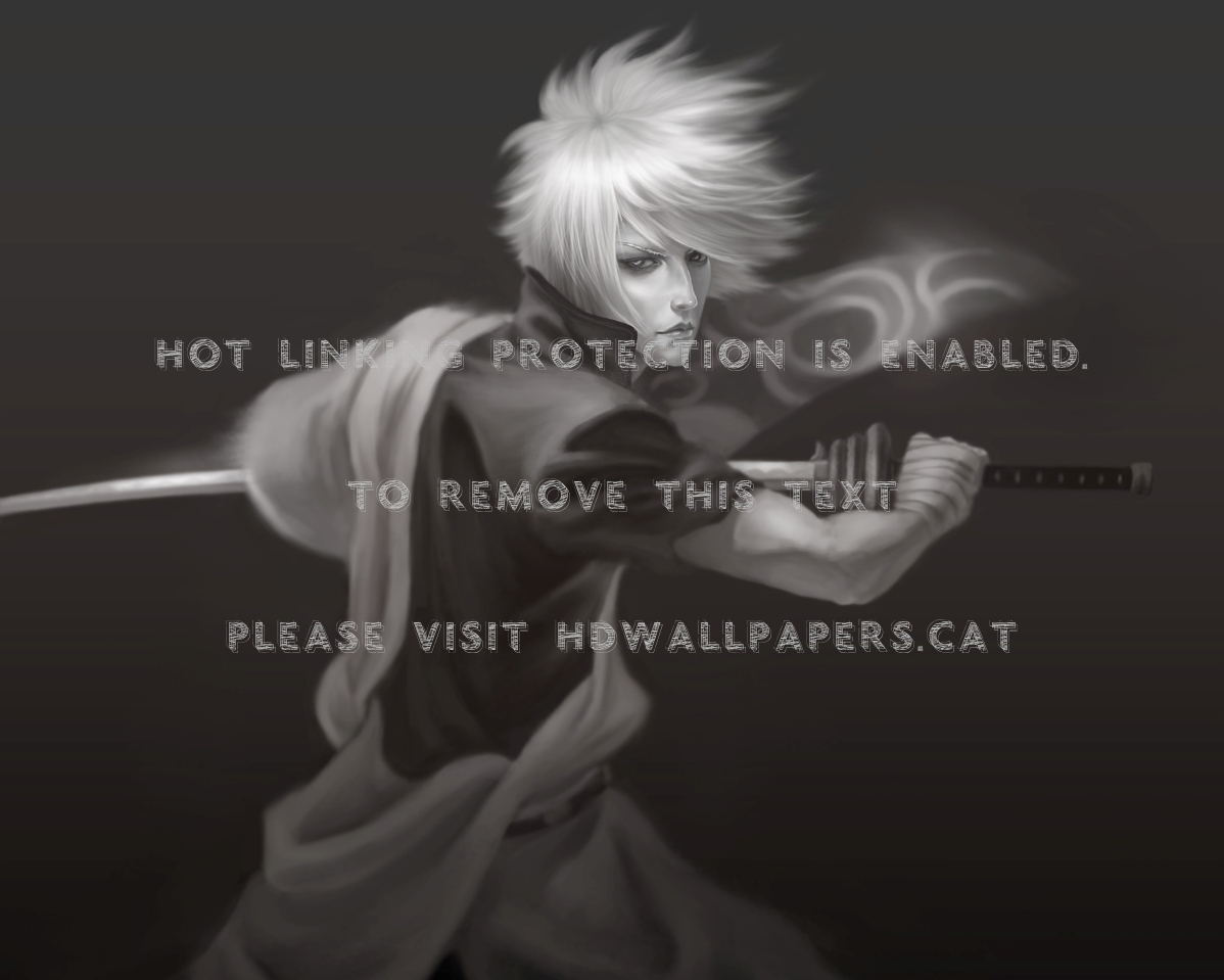 Sakata Gintoki Black Male White Gintama Boy - Anime - HD Wallpaper 