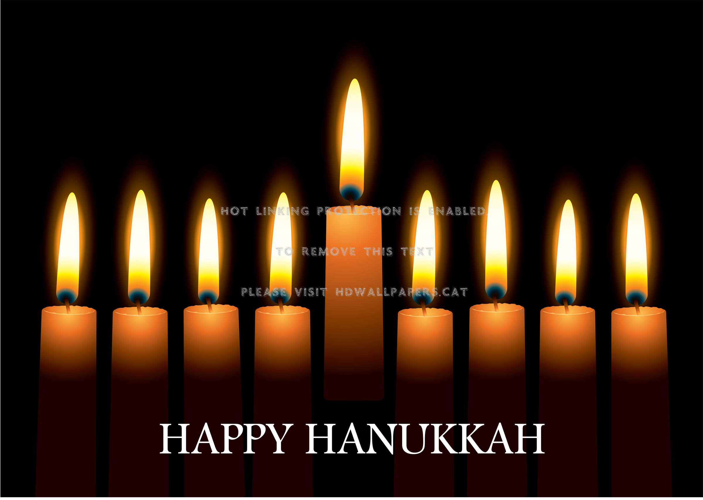 Happy Hanukkah Candle Nine Jewish Abstract - Nine Candles - HD Wallpaper 