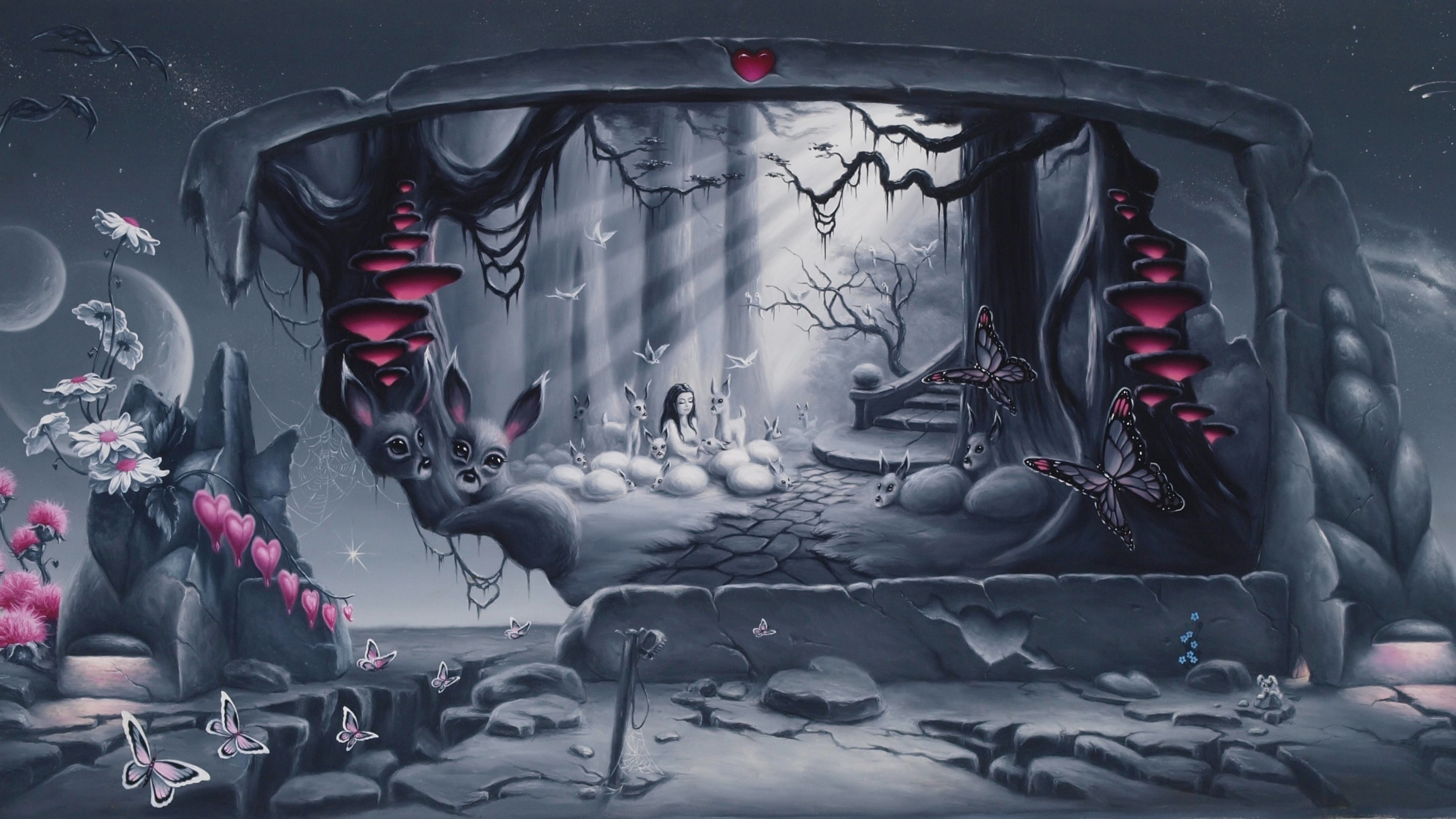 Alice Wonderland Fantasy Fairy Adventure Comedy Depp - HD Wallpaper 