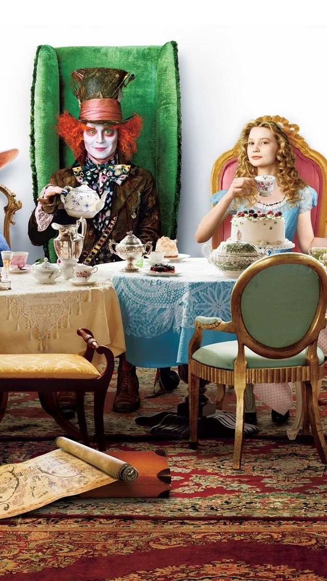 Alice In Wonderland Movie Tea Party - HD Wallpaper 