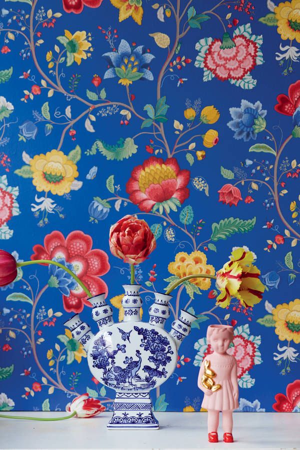 Pip Studio Floral Fantasy Bleu - HD Wallpaper 