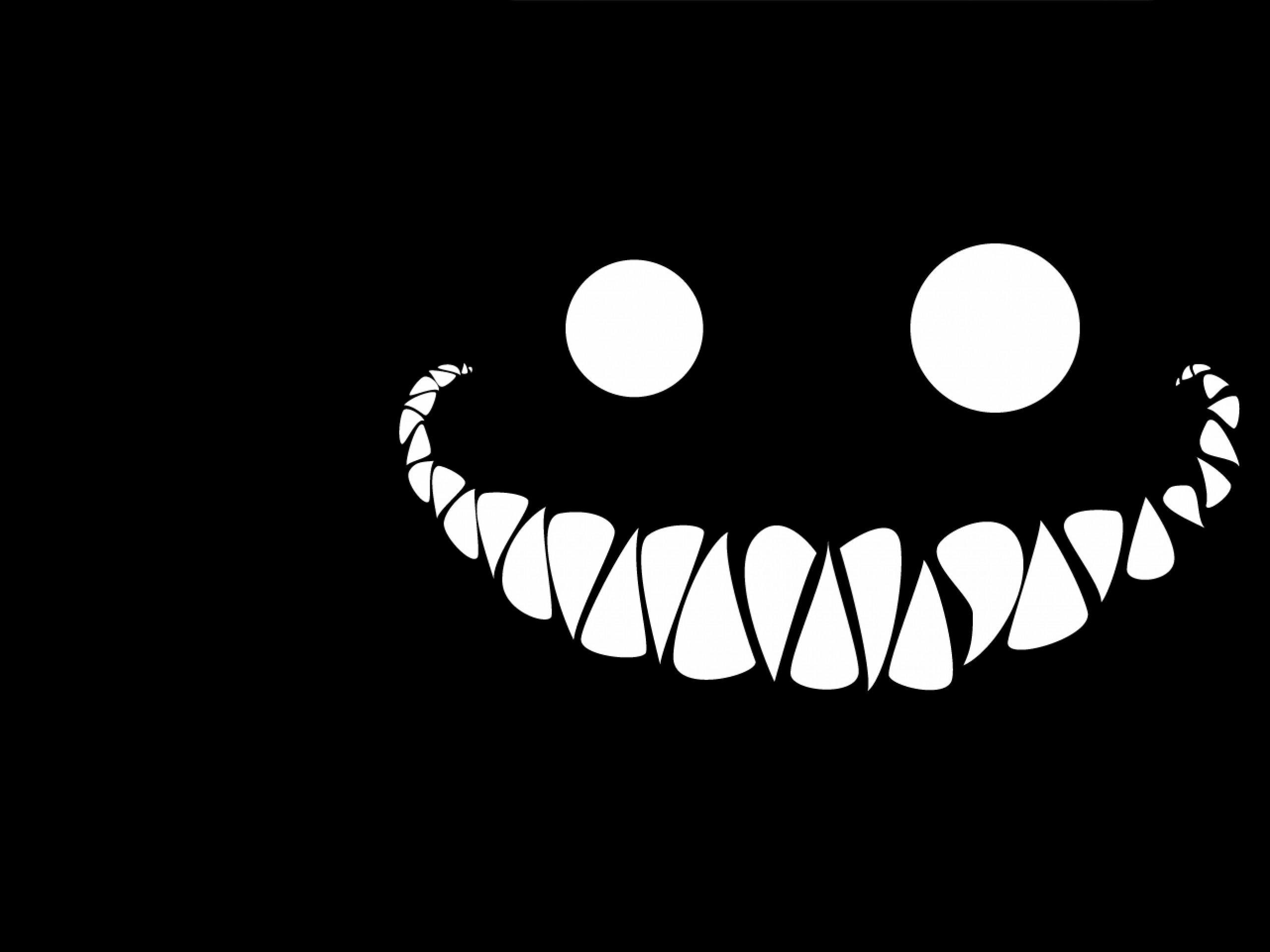 Simple Gato Cheshire Backgrou Fondo De Pantalla - Creepy Smile - HD Wallpaper 