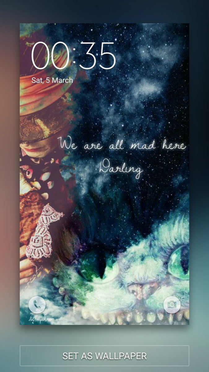 Lock Screen Mad Hatter - HD Wallpaper 