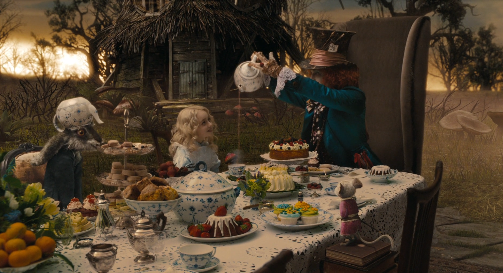 Alice In Wonderland Alice In Wonderland Tea Party Film 1673x908 Wallpaper Teahub Io