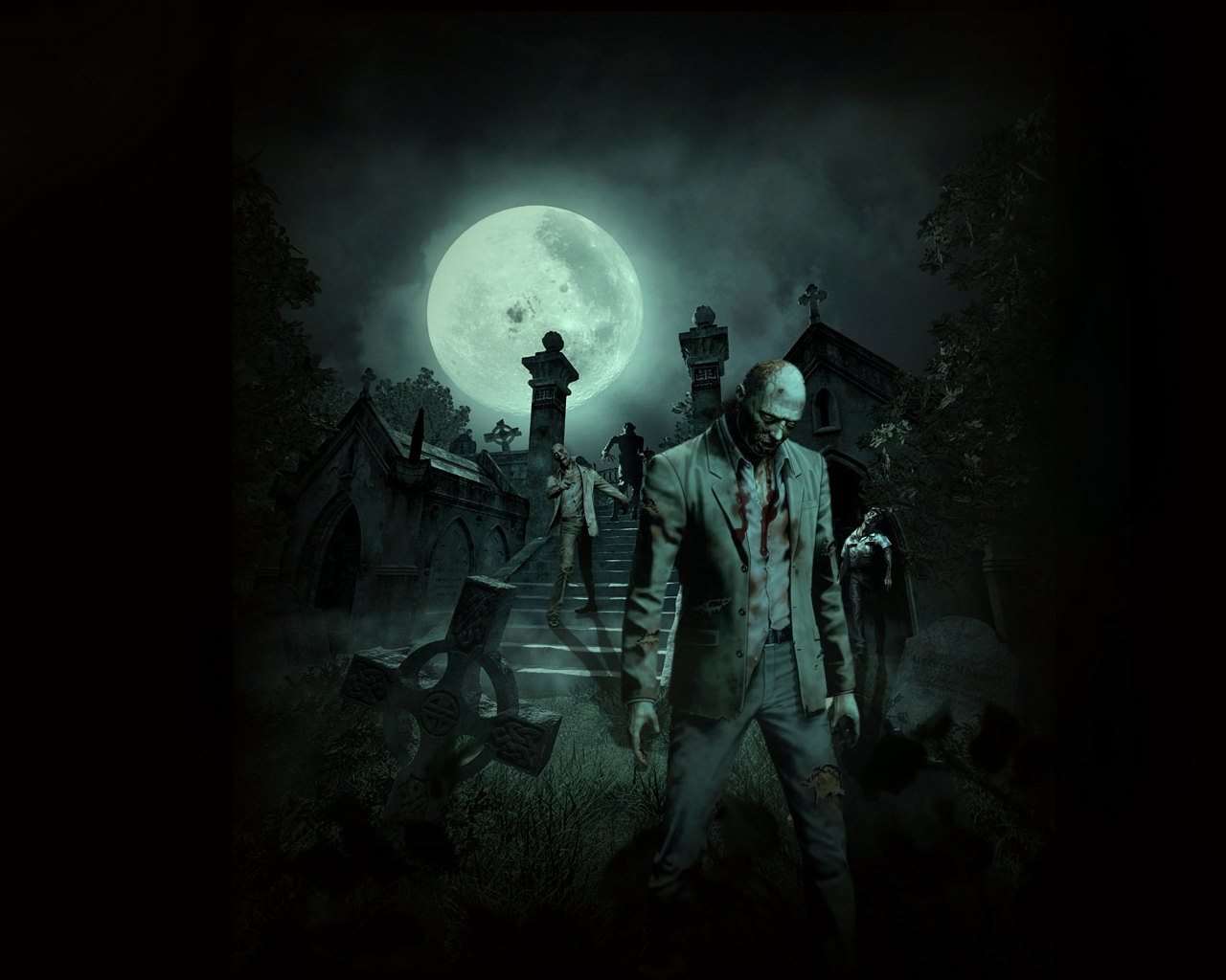 Zombies Dark - HD Wallpaper 