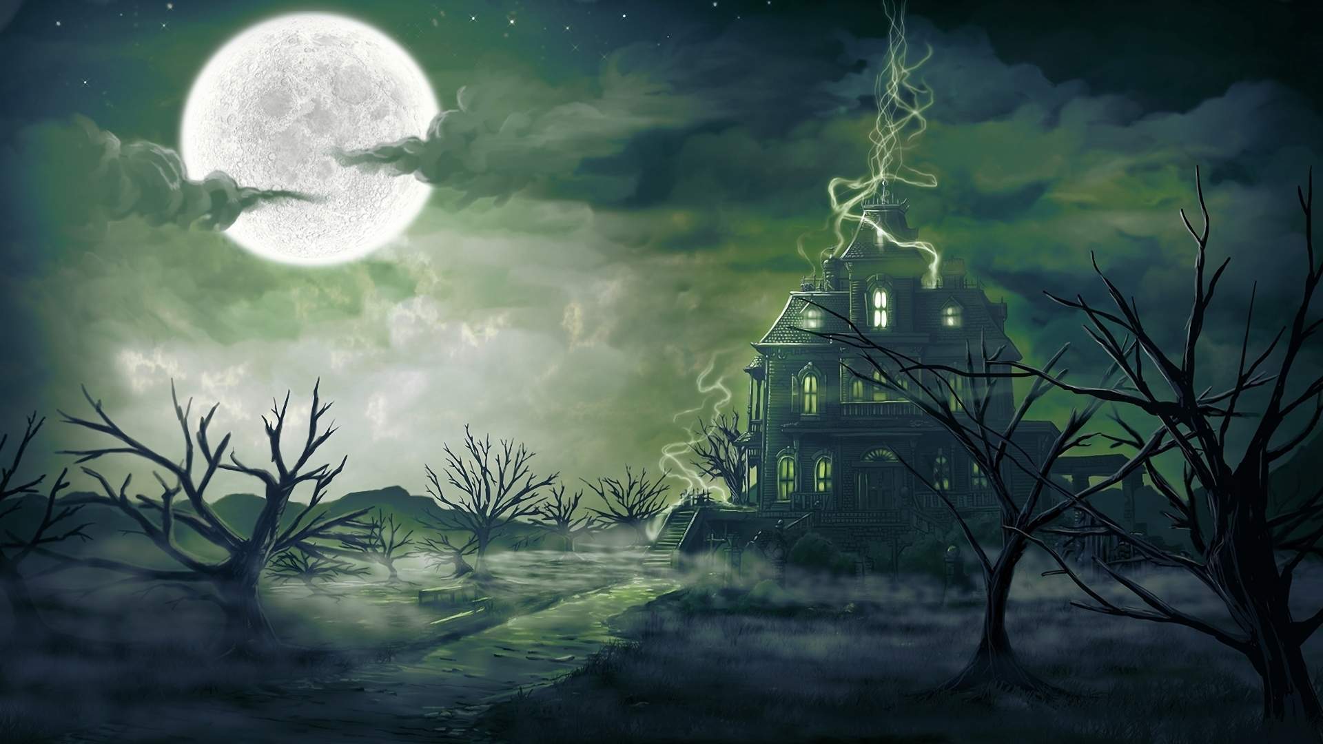 Haunted House Background Hd - 1920x1080 Wallpaper 