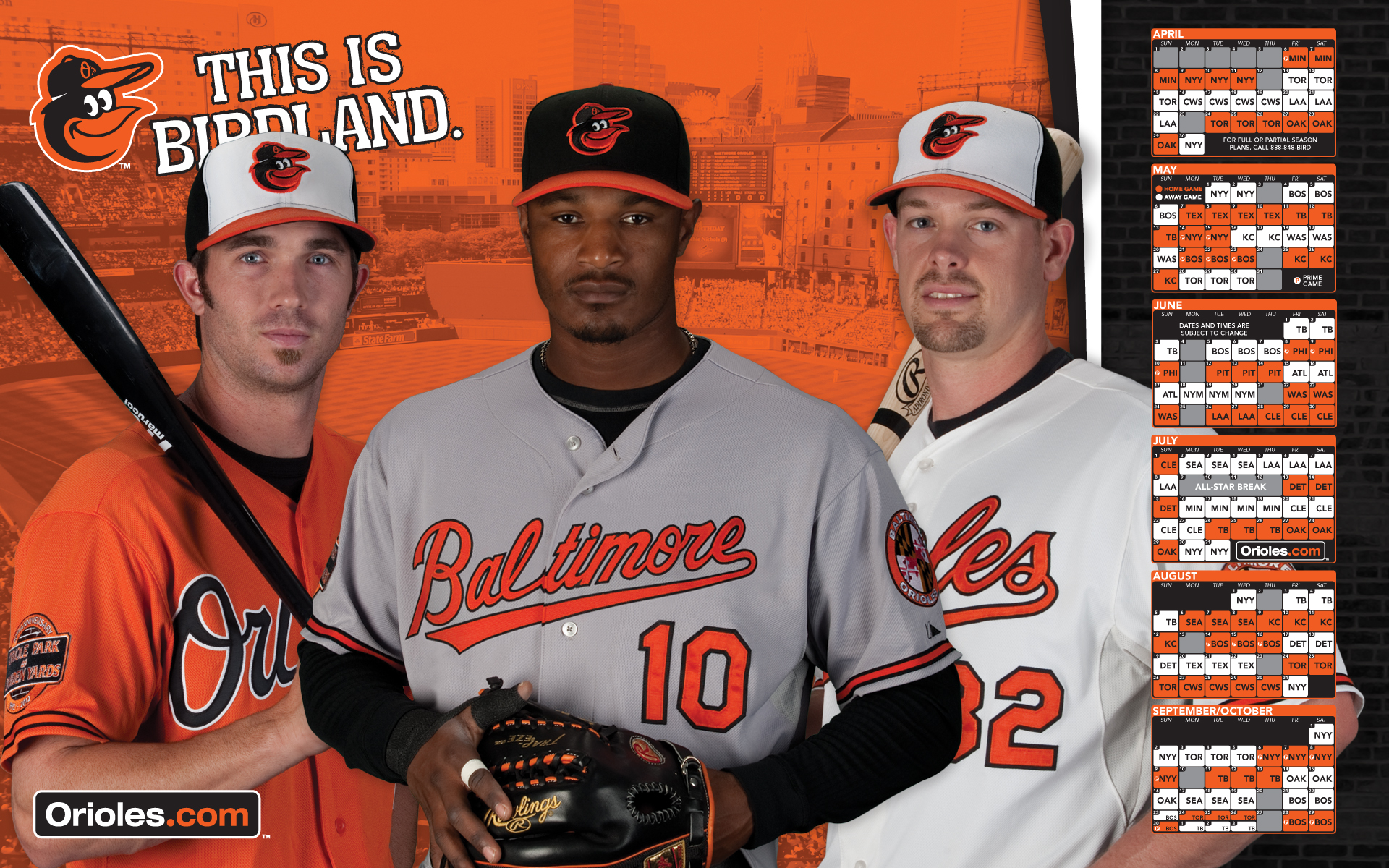 Mlb Baltimore Orioles Hardy Jones And Wieters 2012 - Baltimore Orioles New Uniforms 2012 - HD Wallpaper 