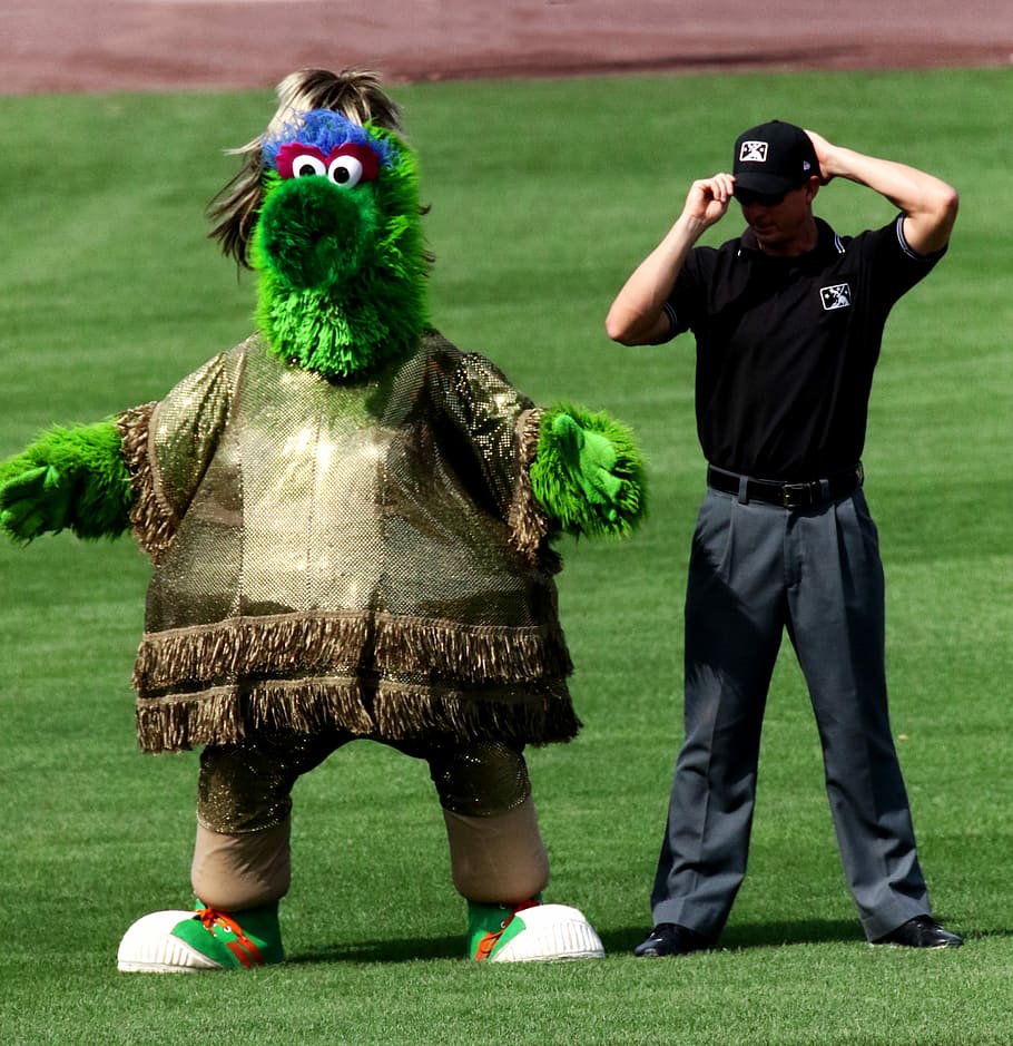 Phillie Phanatic, Mascot, Phillies, Umpire, Baseball, - Phillie Phanatic - HD Wallpaper 