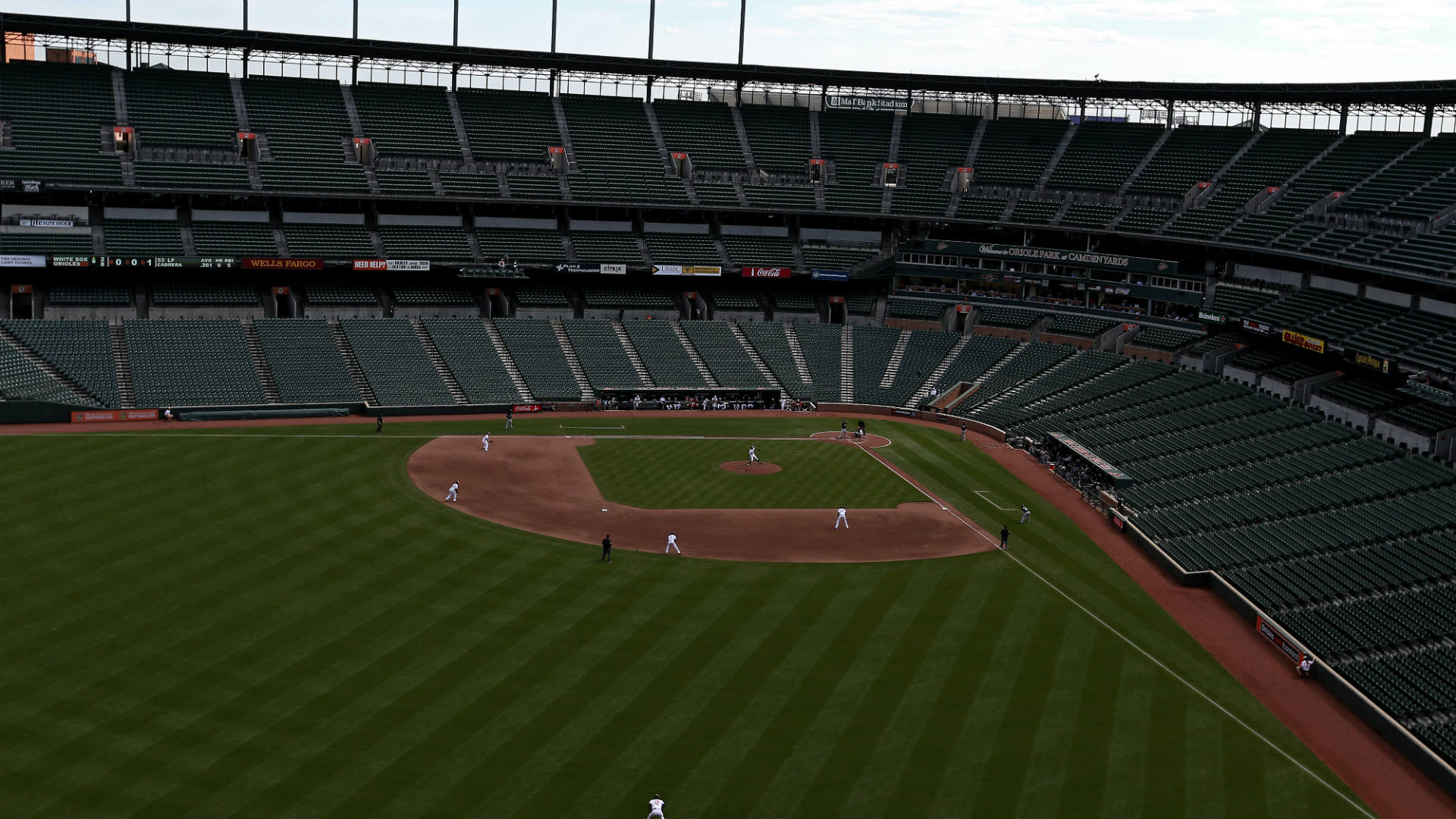 Orioles2015 No Fans Getty Ftr 042919 - Baseball Park - HD Wallpaper 