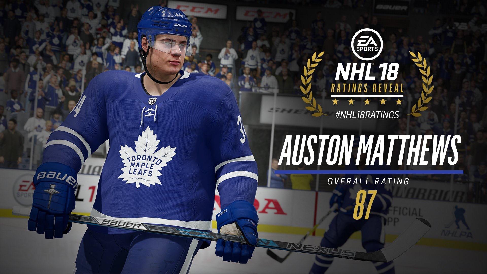 Auston Matthews Nhl 19 Rating - HD Wallpaper 