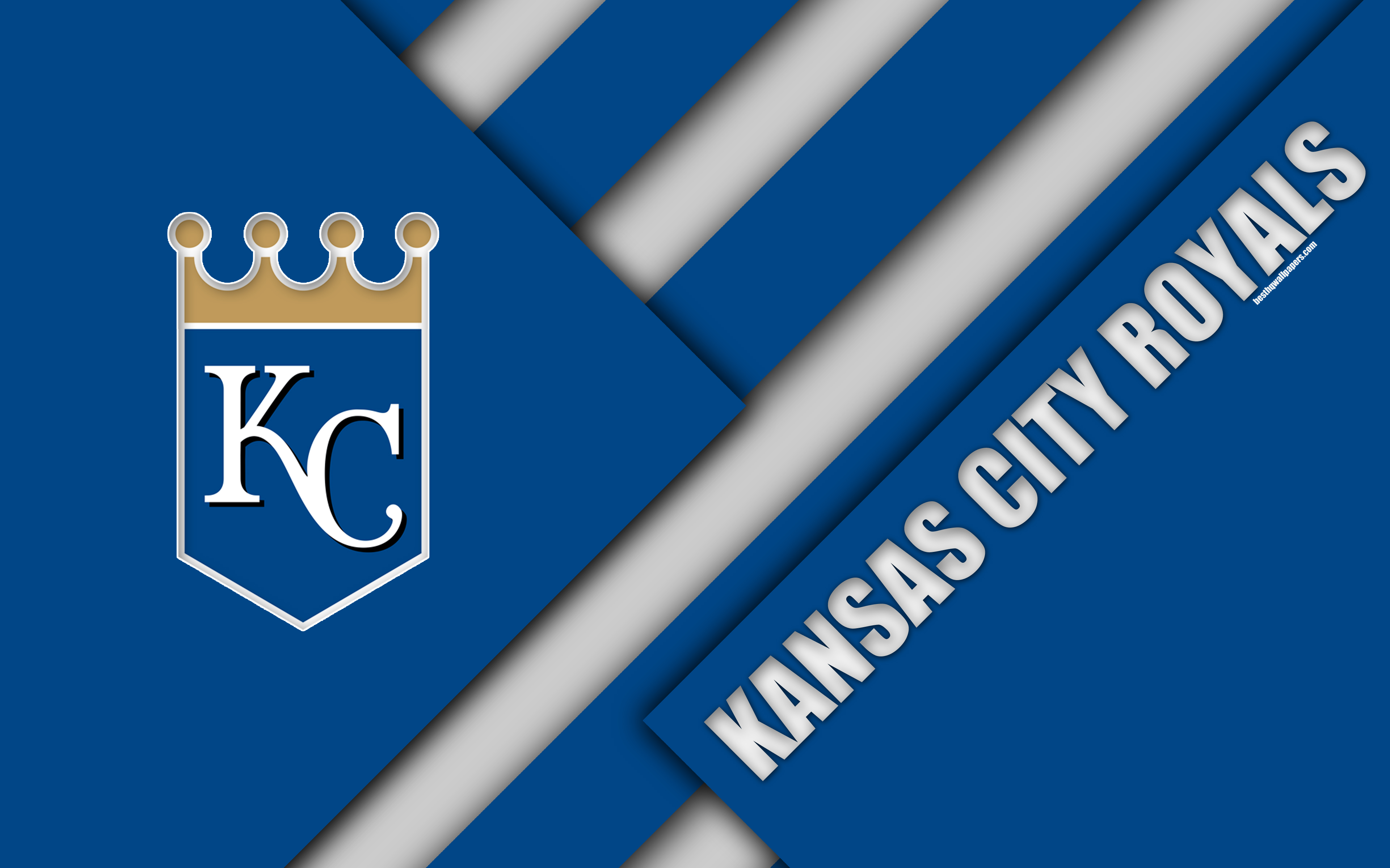 Kansas City Royals, Mlb, 4k, Blue Abstraction, Logo, - Los Royals De Kansas City Logo - HD Wallpaper 