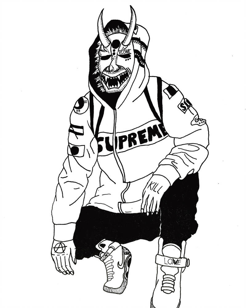 Swag Drawing Supreme Gangsta Cartoons Wallpaper - HD Wallpaper 