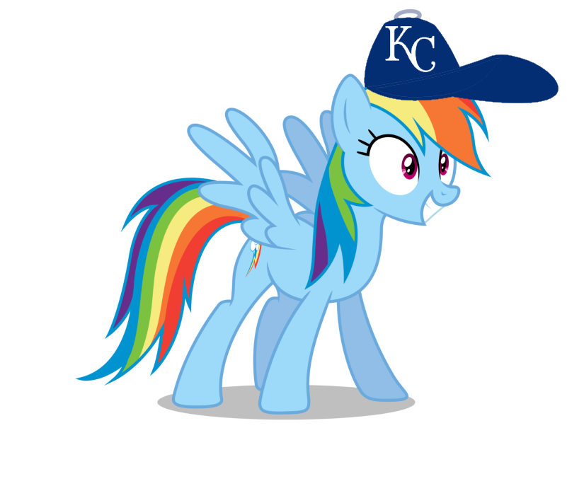 Rainbow Dash Wearing A Kansas City Royals Cap - Mlp Fim Rainbow Dash Vector - HD Wallpaper 