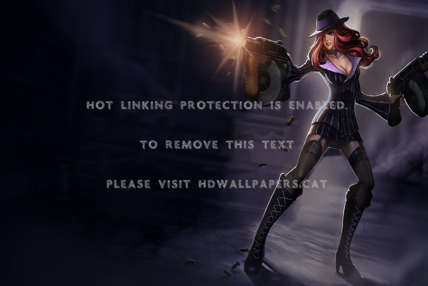 Mob Enforcer Tommy Guns Mobster Red Head - League Of Legends Miss Fortune Posters - HD Wallpaper 