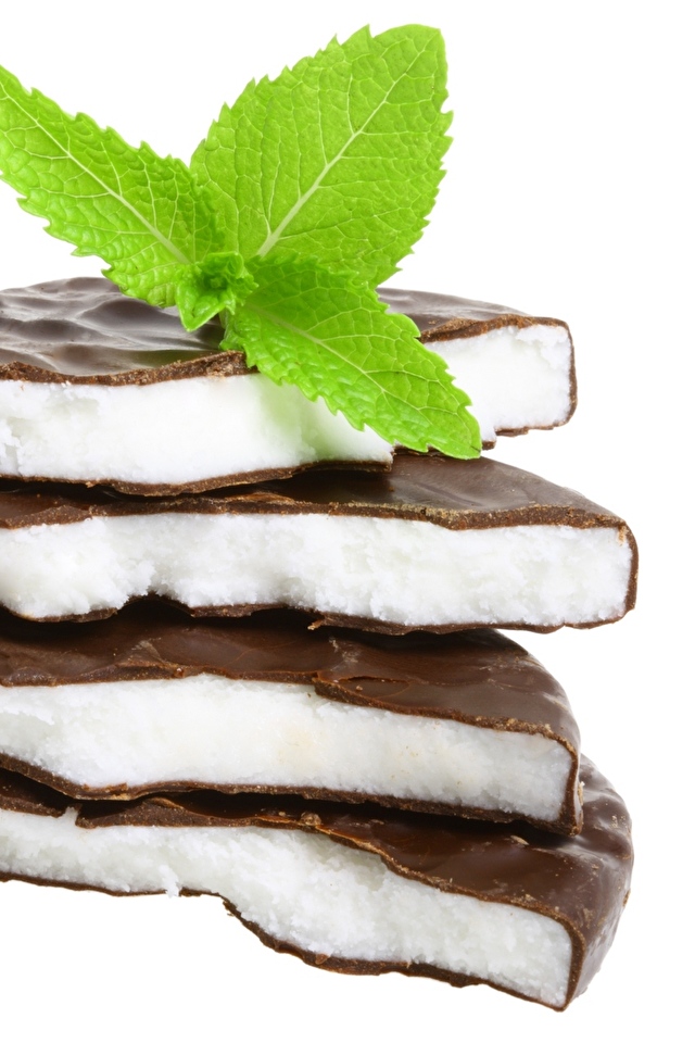 Mint Chocolate White Background - HD Wallpaper 
