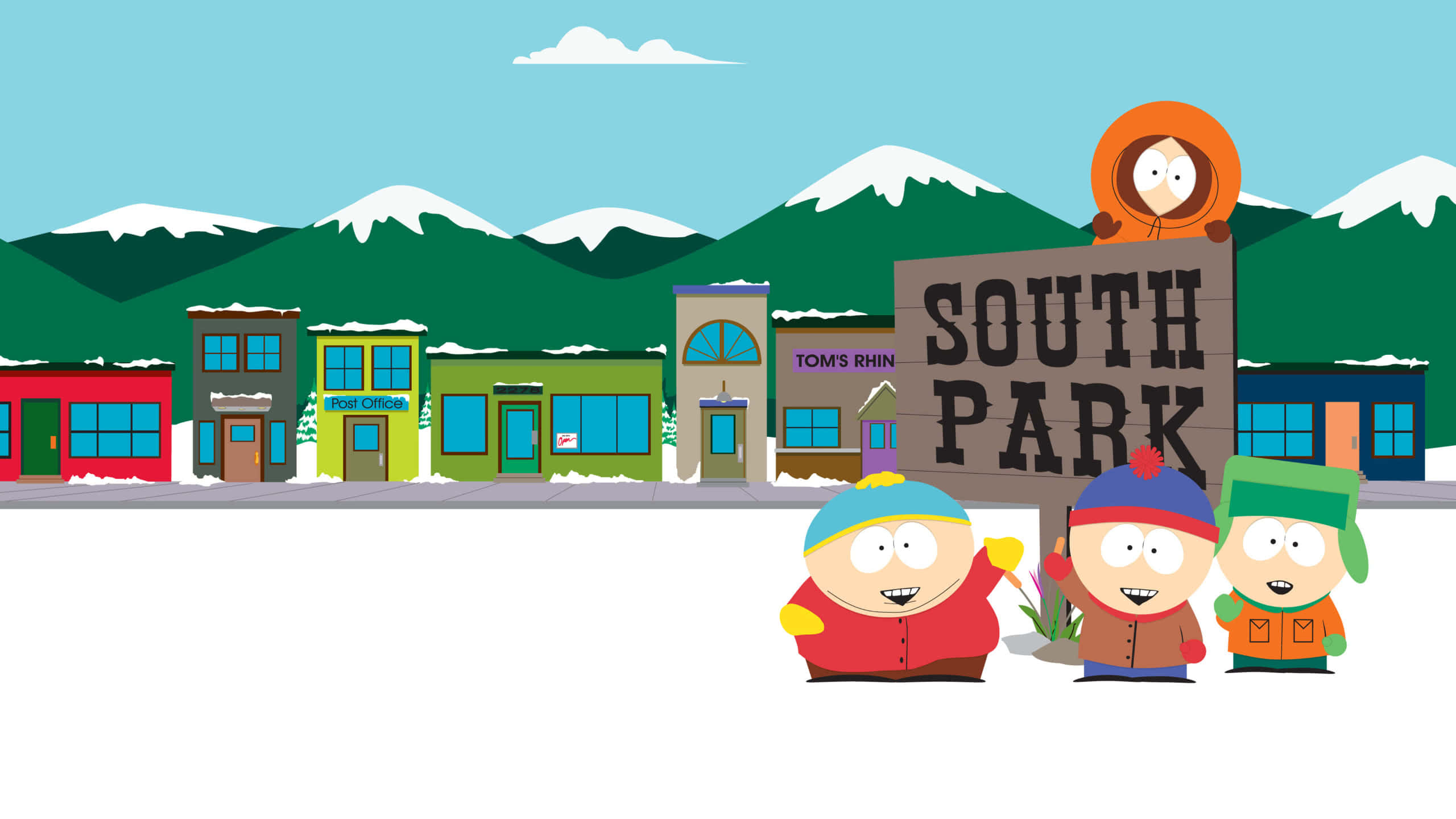 South Park Sign Cartman Kenny Kyle And Stan Wqhd 1440p - South Park - HD Wallpaper 