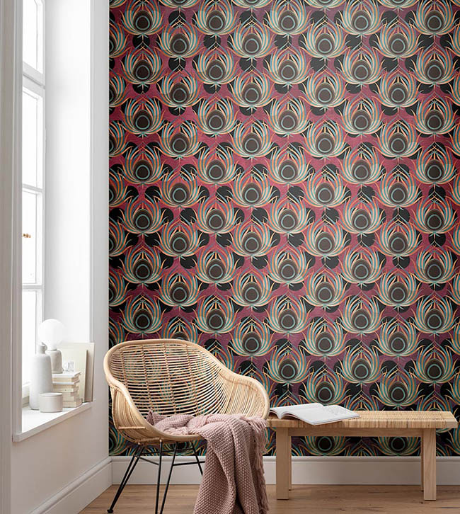 Wallpaper & Accessories 3d Old Movie Poster Wall Paper - Papier Peint Art Deco Vert - HD Wallpaper 