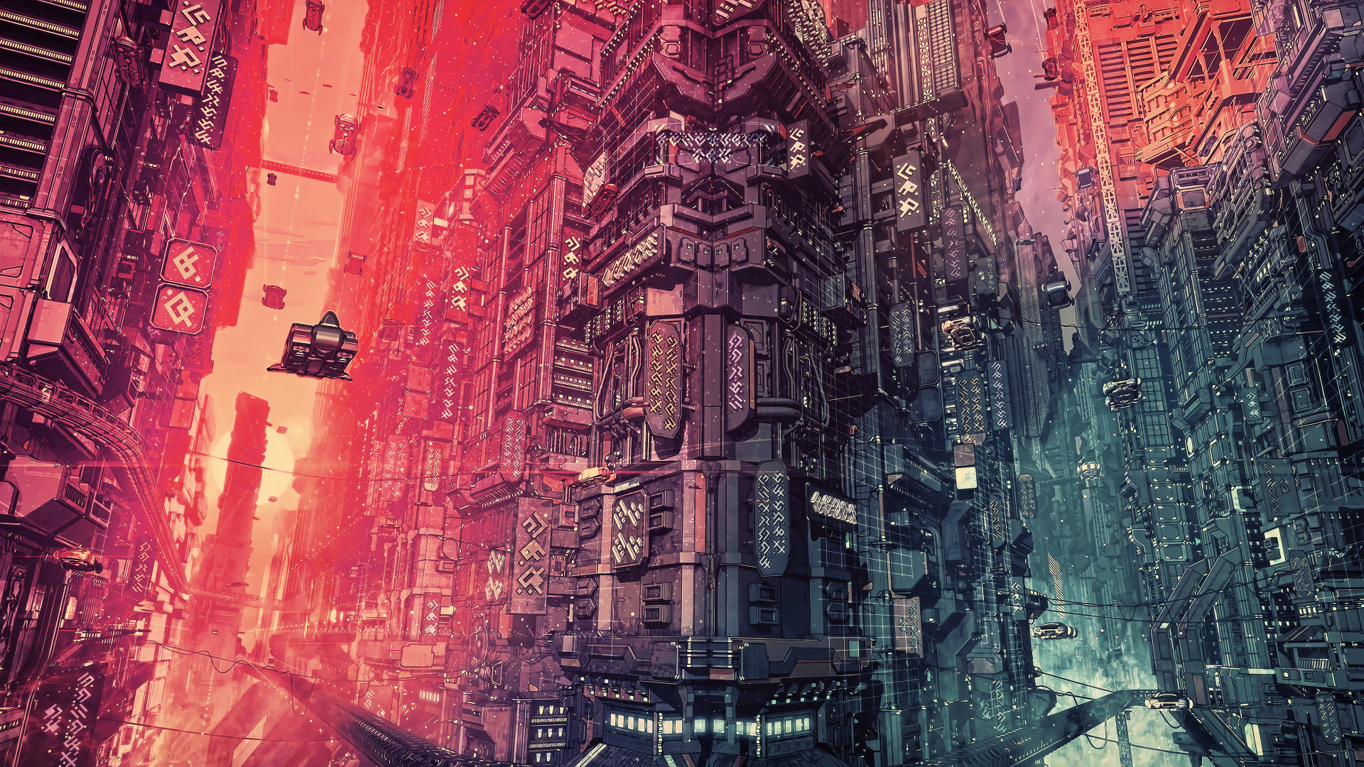 Gothic Cyberpunk City - HD Wallpaper 