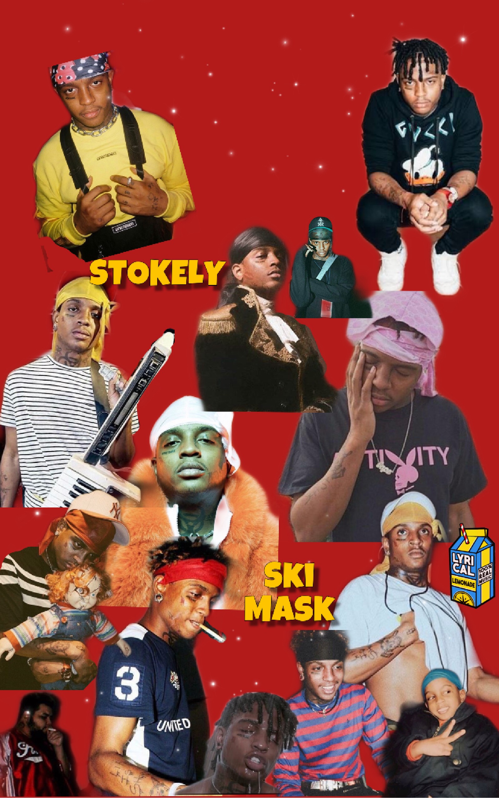 Ski Mask The Slump God Wallpaper - Collage - HD Wallpaper 