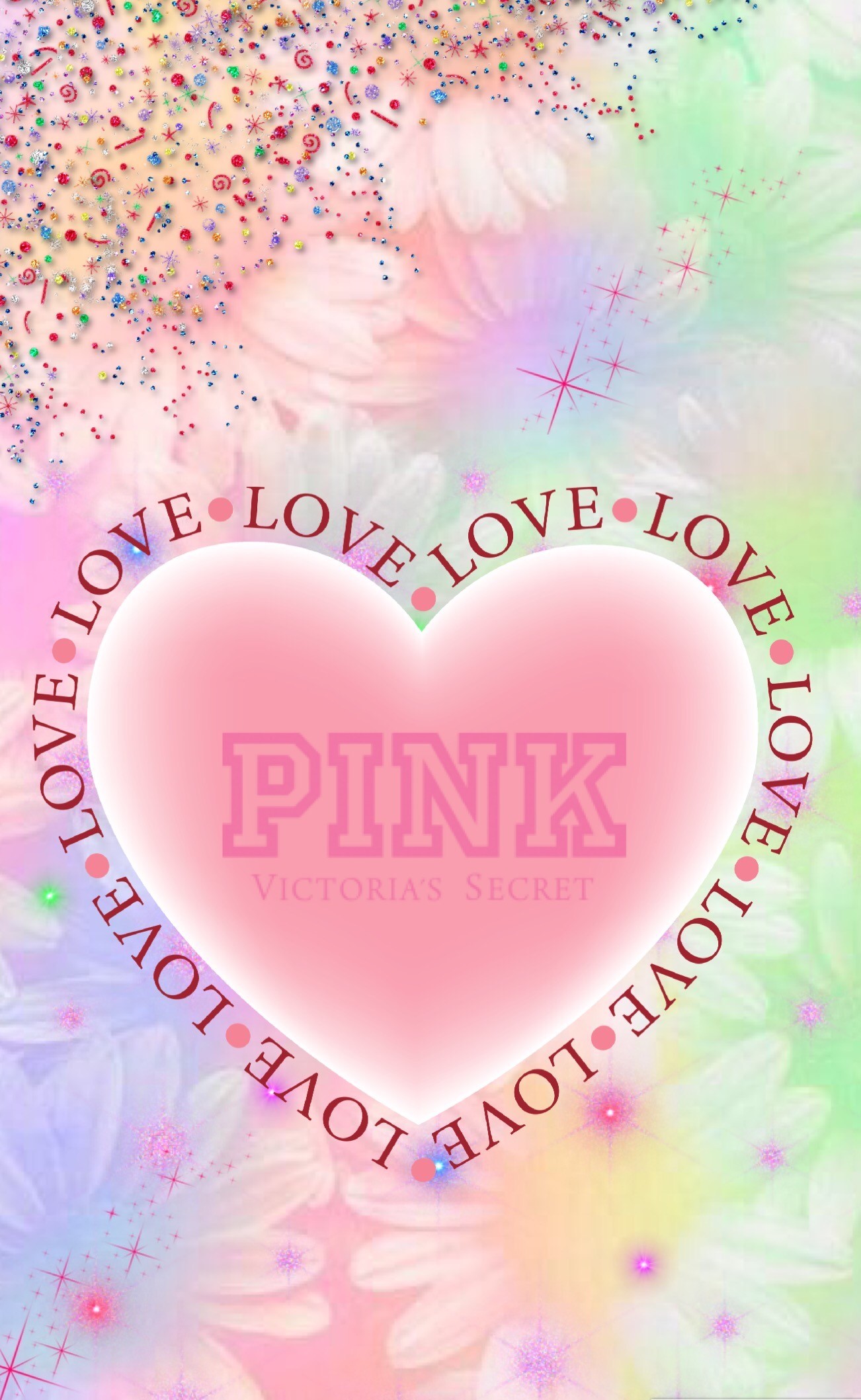 Pink Victoria Secret Iphone Wallpapers Pic Hwb447743 - Heart - HD Wallpaper 