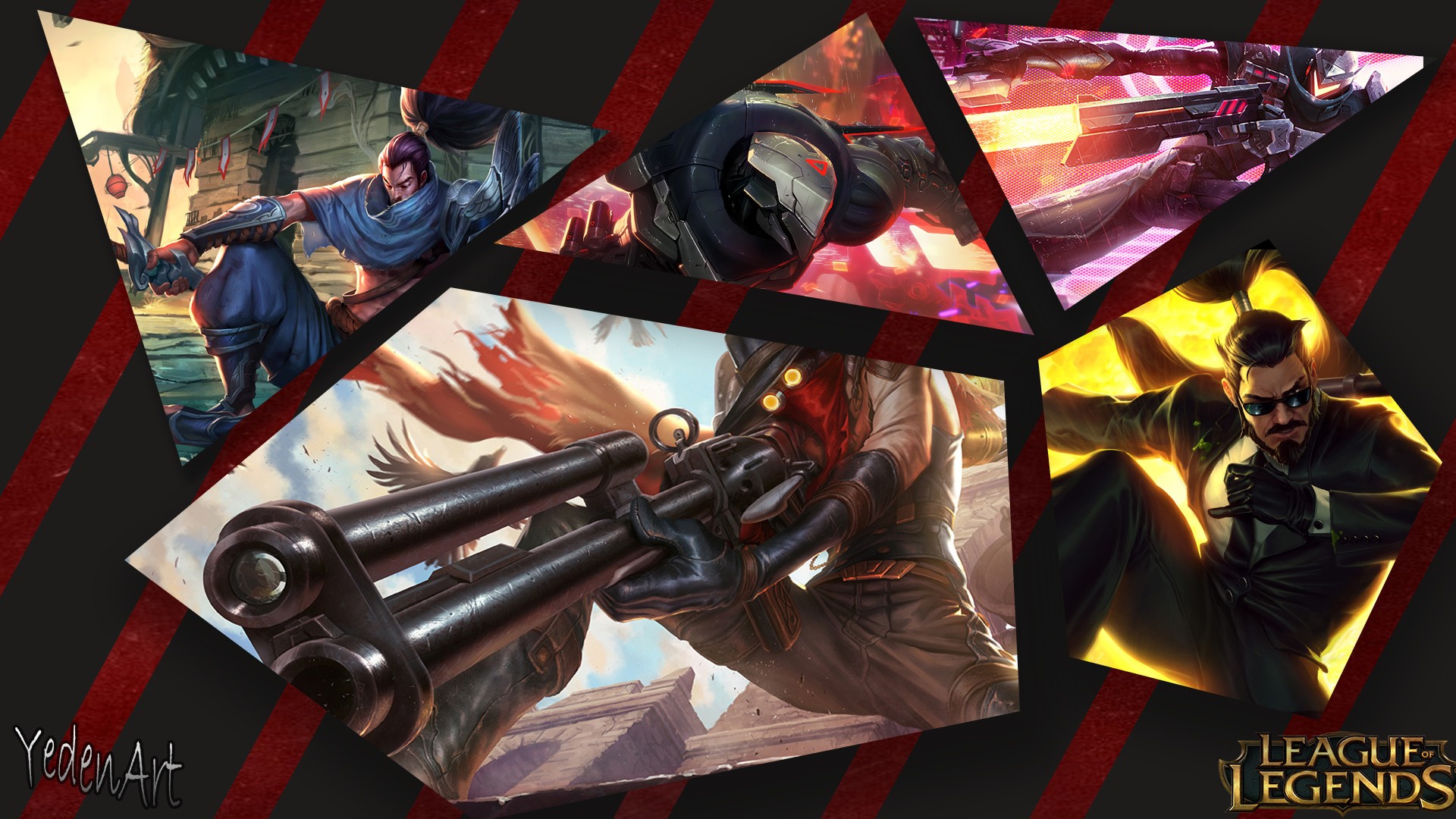 Project Zed, Lucian, Yasuo, Secret Agent Xin Zhao & - Fan Made Project Skin - HD Wallpaper 