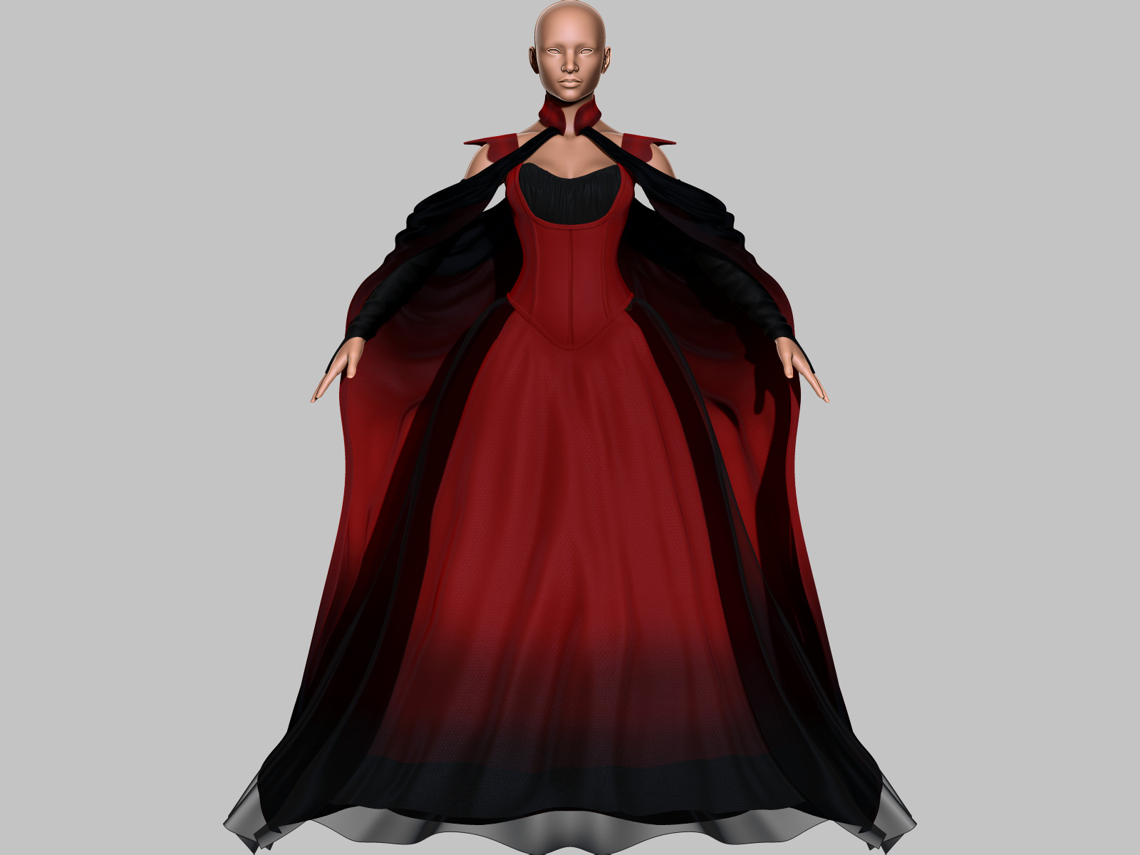 Gothic Dress Red Victorian - HD Wallpaper 