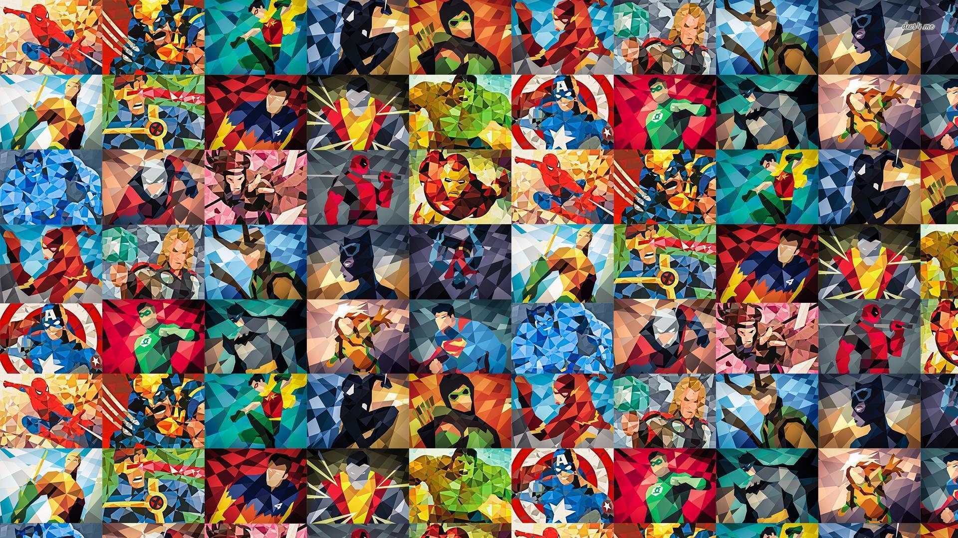 High Resolution Superhero Collage - 1920x1080 Wallpaper 