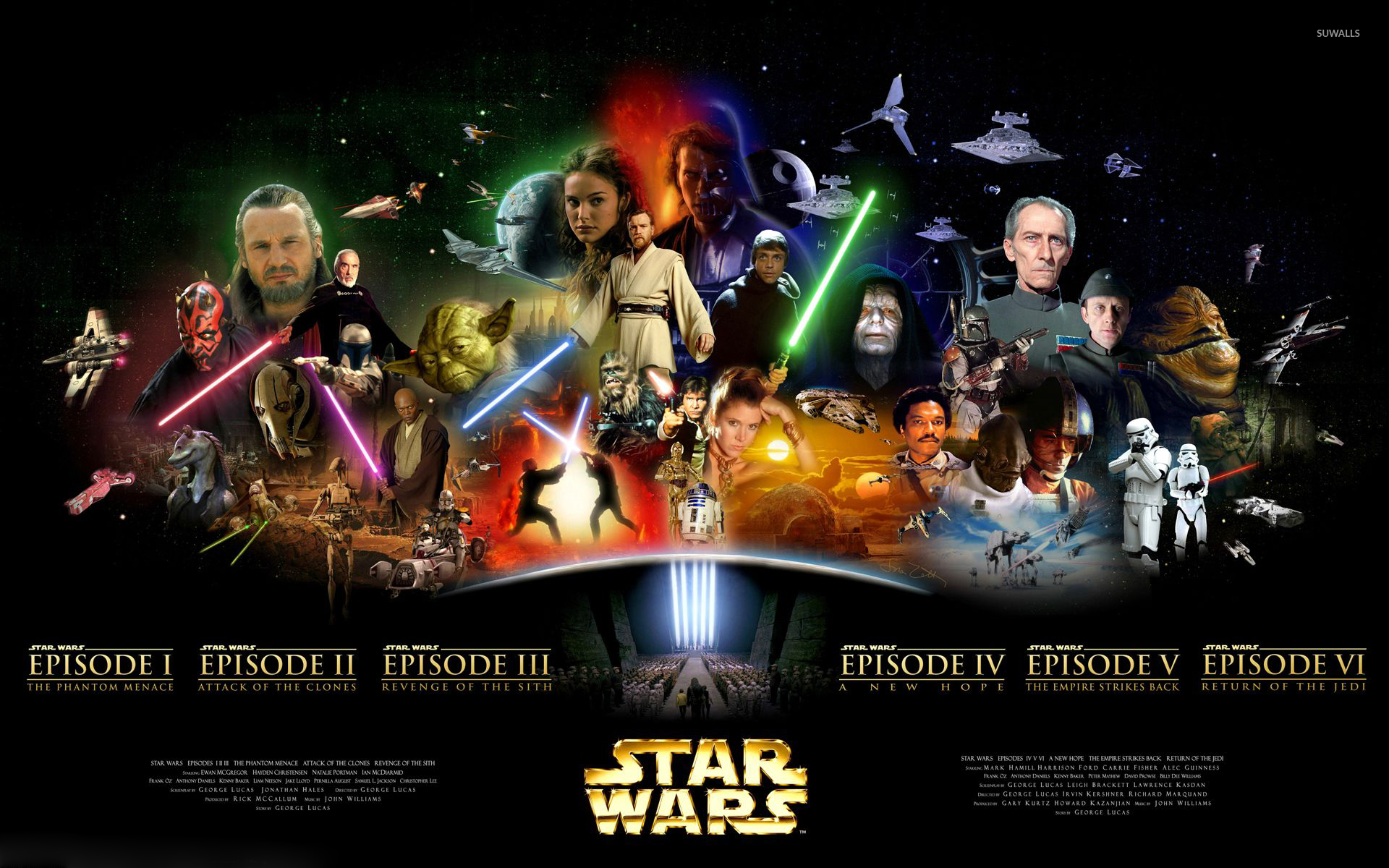 All Star Wars Poster - HD Wallpaper 
