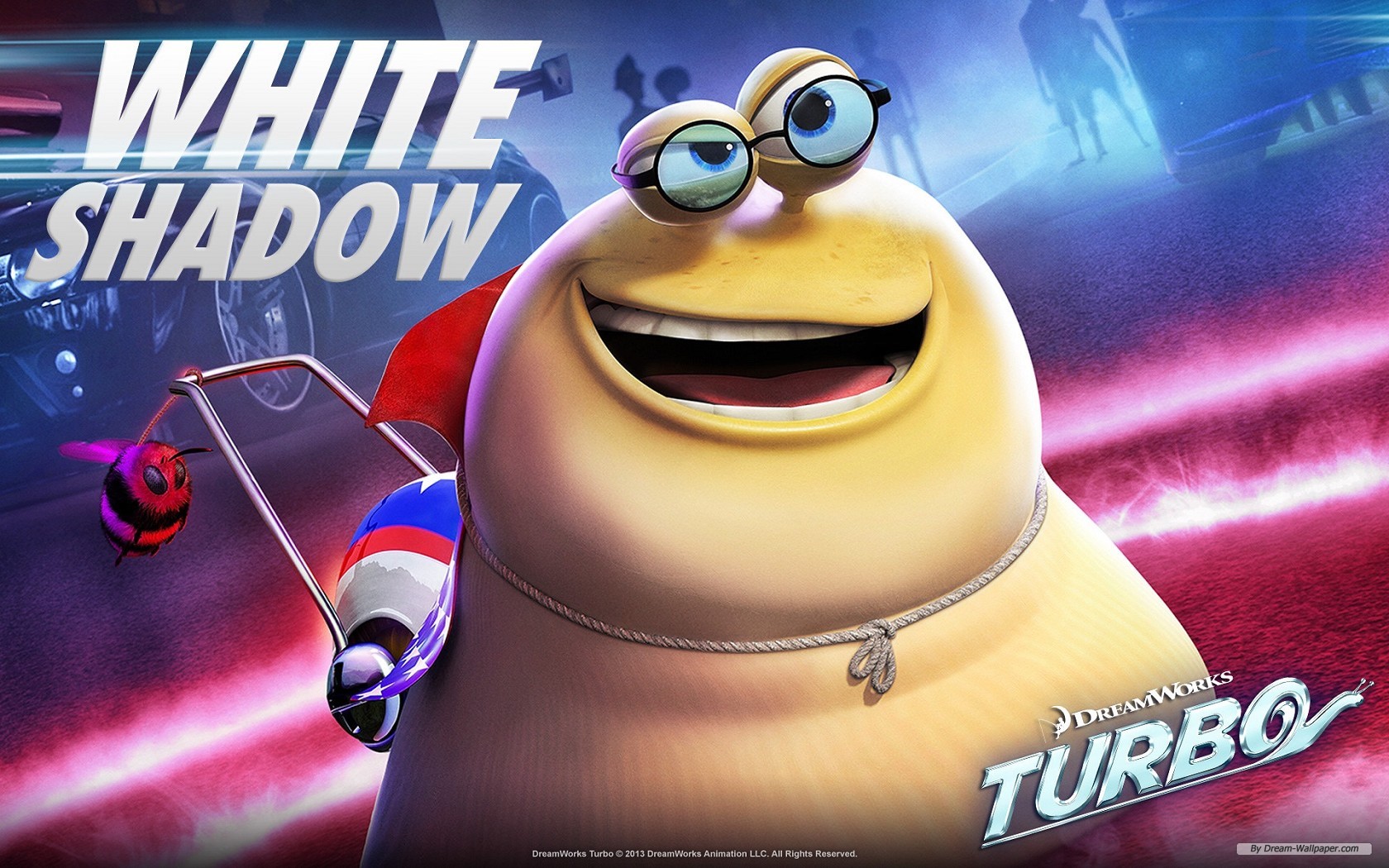 Free Movie Wallpaper - Turbo 2013 White Shadow - HD Wallpaper 