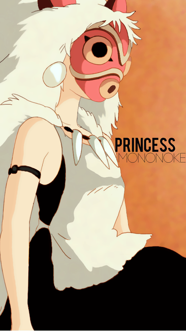 Princess Mononoke Phone Wallpaper - Princesa Mononoke Studio Ghibli - HD Wallpaper 