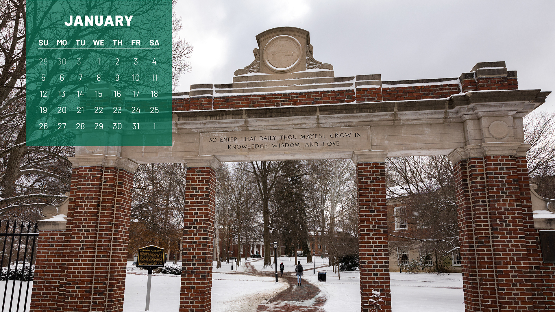 January 2020 Calendar Wallpaper - Snow - HD Wallpaper 