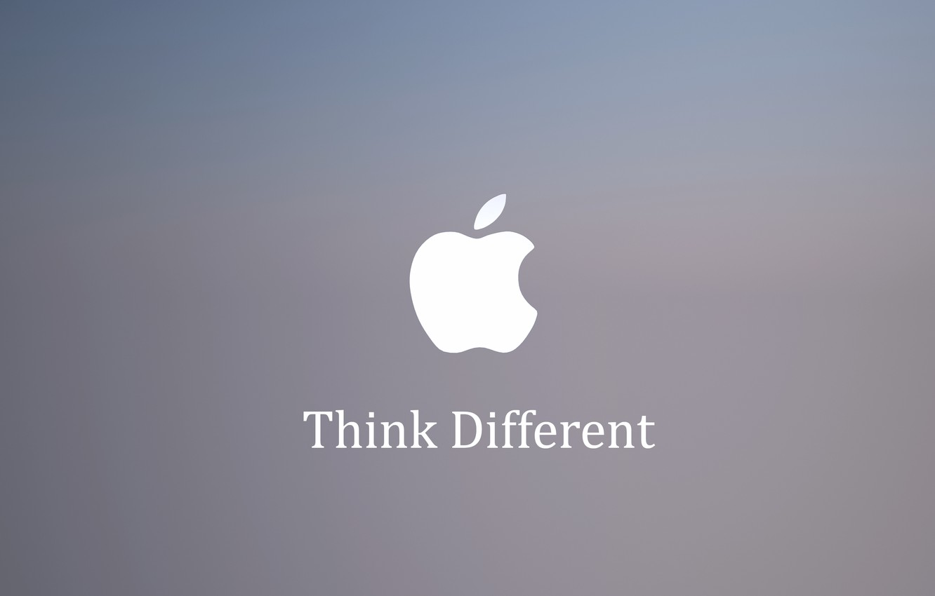 Photo Wallpaper Apple, Apple, Think Different, Slogan - Slogan Apple Think Different - HD Wallpaper 