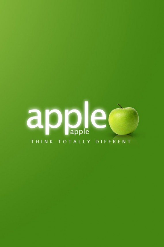 Real Apple Think Different Apple Green 570x855 Wallpaper Teahub Io