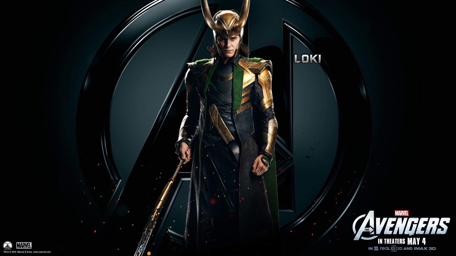 Wallpaper Marvel Los Vengadores - Loki In Avengers Movie - HD Wallpaper 