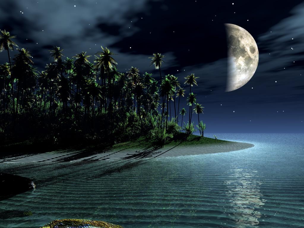 Exotic Half Moon View 3d Hd Wallpaper - Imágenes De Paisajes 3d - HD Wallpaper 