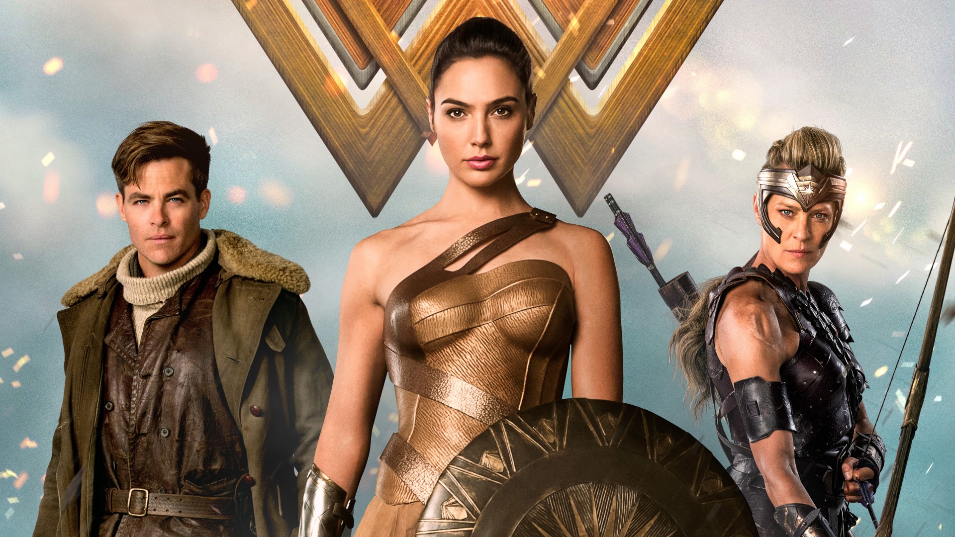 Gal Gadot In Wonder Woman Movie Poster - HD Wallpaper 