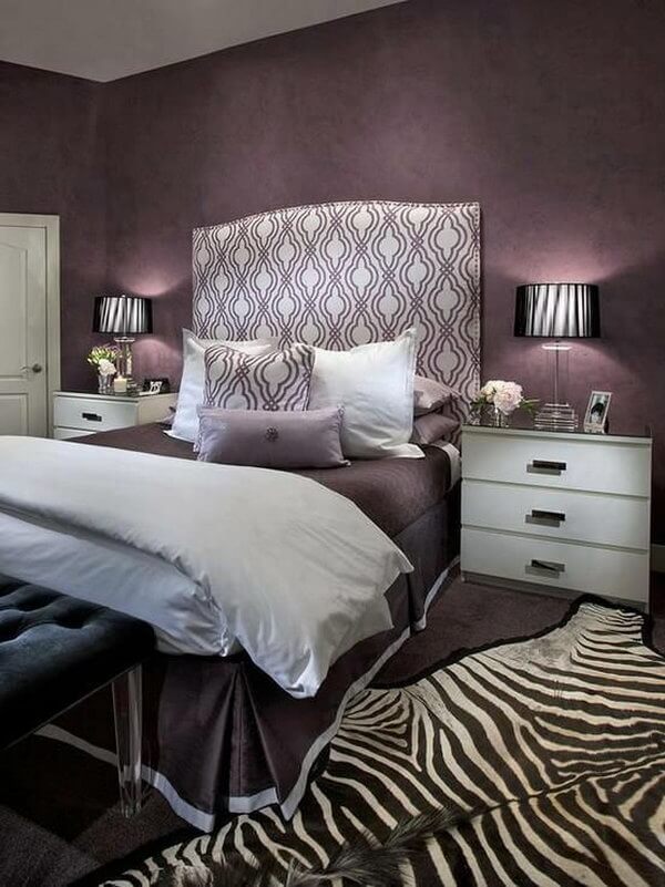 Grey And Purple Bedroom Ideas - HD Wallpaper 