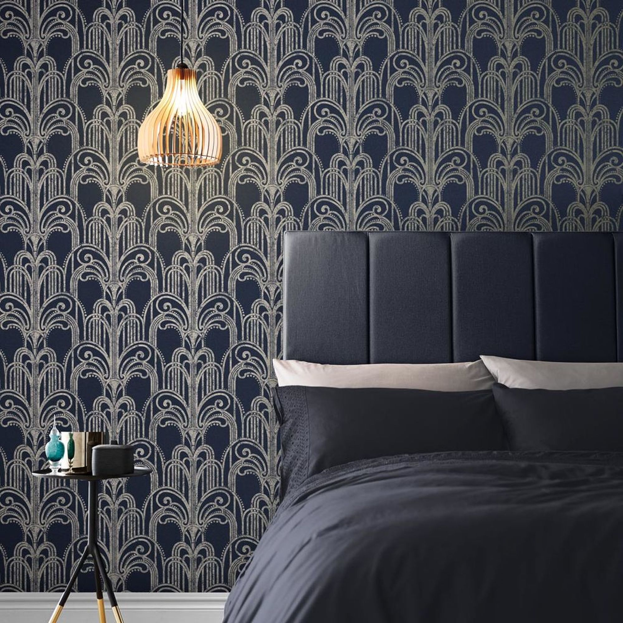 Art Deco Wallpaper Bedroom - HD Wallpaper 