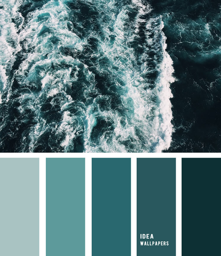 Deep Emerald Green Ocean Inspired Color Palette, Ocean - Emerald Color Palette - HD Wallpaper 