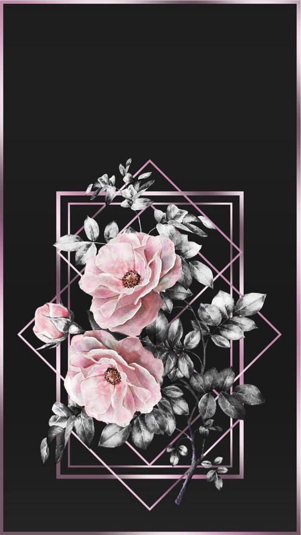 Wallpaper, Flowers, And Black Image - Dark Floral Wallpaper Phone -  608x1081 Wallpaper 