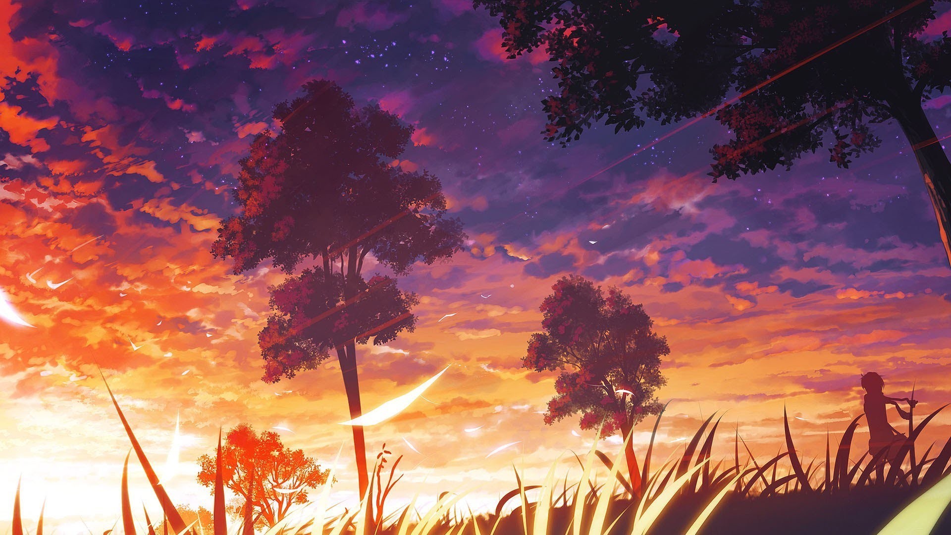 Purple And Orange Wallpaper - HD Wallpaper 