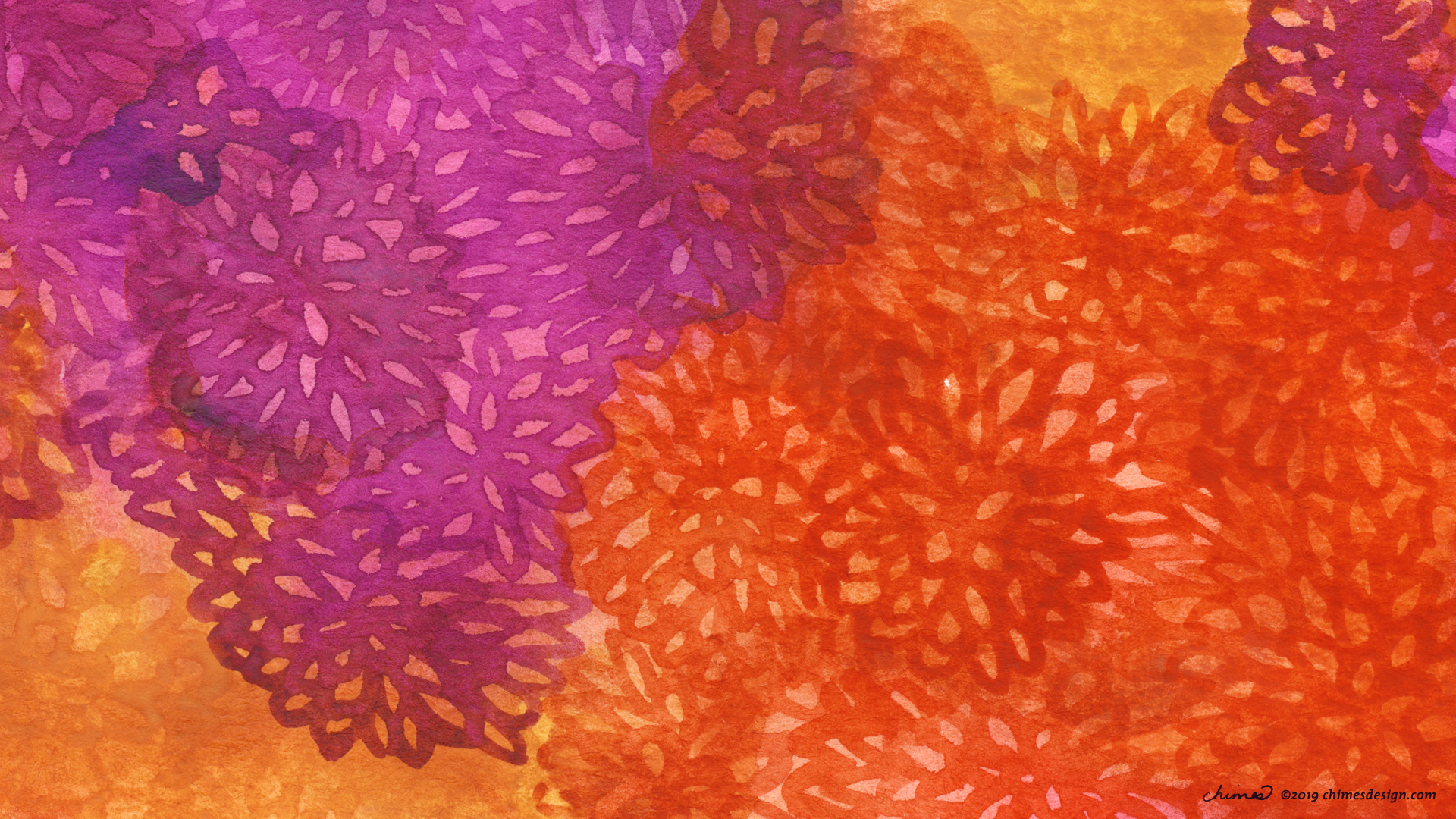 Abstract Watercolor Painting Of Orange, Purple, And - Motif - HD Wallpaper 