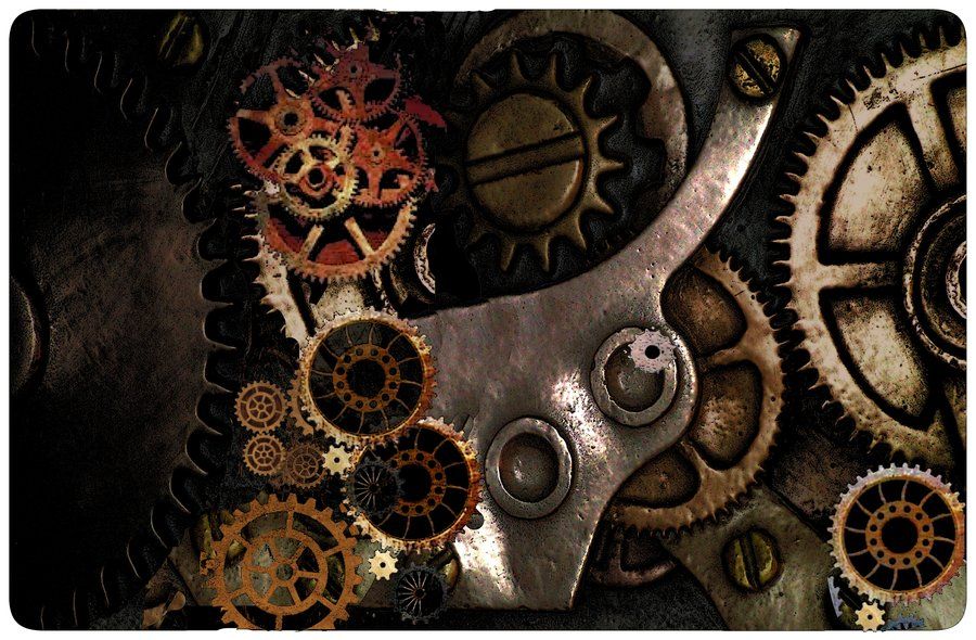 Cogs And Gears Steampunk Handmade Art - Steampunk Cogs And Gears Art - HD Wallpaper 