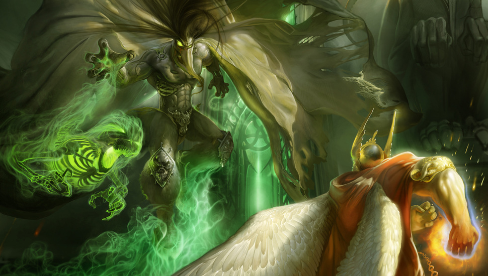 Spirit, Warrior, Wings, Angel, Magic, The Demon, Undead, - Fantasy Battle Art - HD Wallpaper 