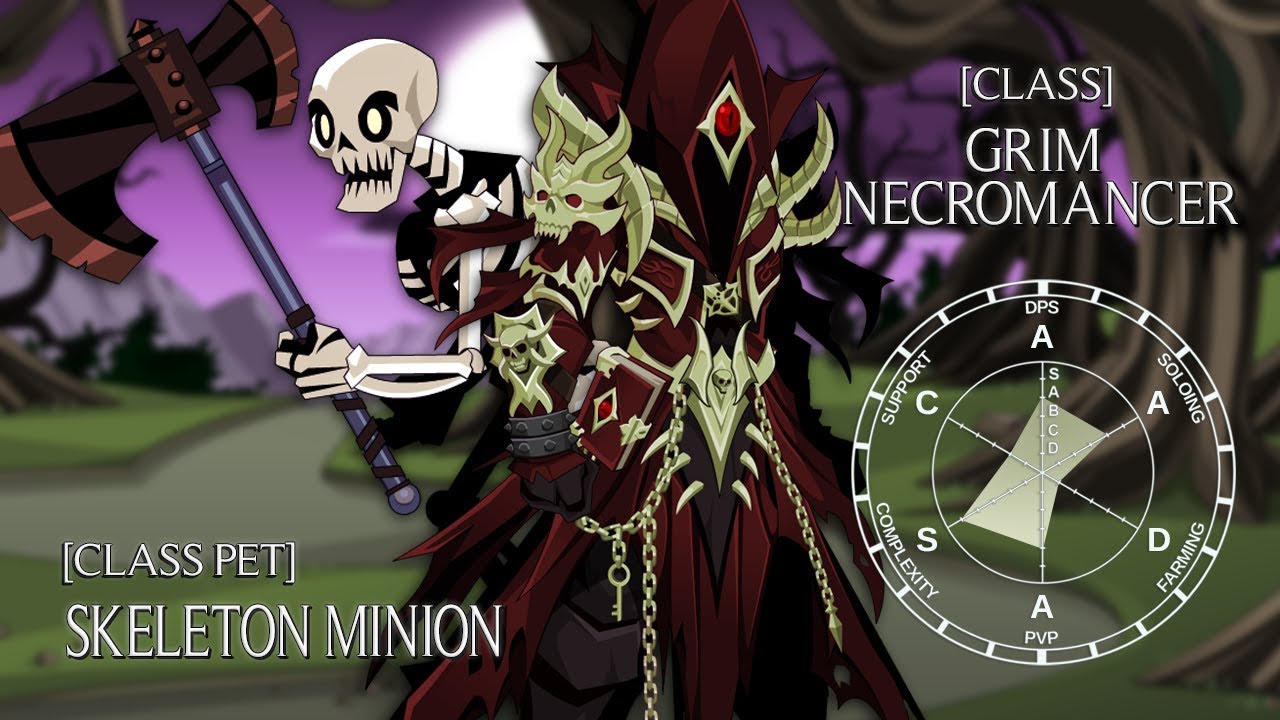 Aqw Grim Necromancer - HD Wallpaper 